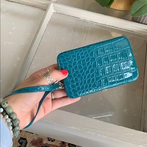 Turquoise “Snakeskin” Wallet / Wristlet